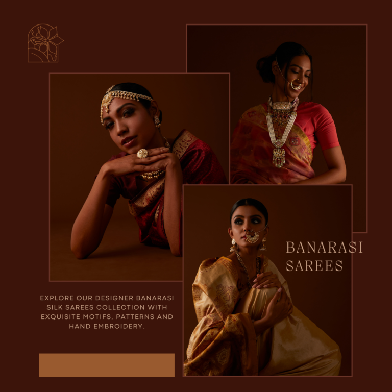 Brown And Beige Modern Saree Ad Instagram Post
