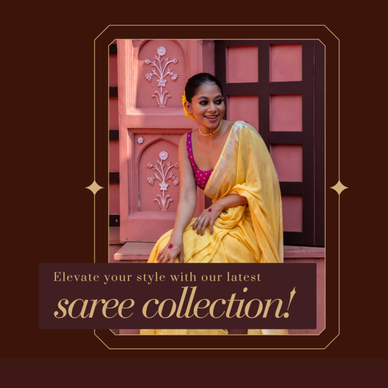 Pink Beige And Yellow Modern Indian Fashion Instagram Post